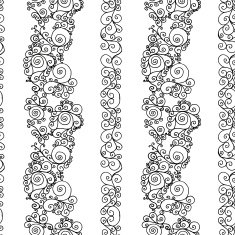 black swirls on a white background N2