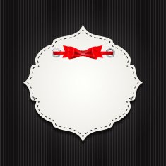 Gift Card with Ribbon Design Elements Vector Illustration N2