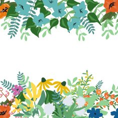 Floral card template N12