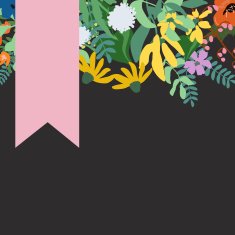 Floral card template N15