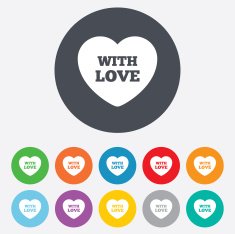 Heart sign icon With Love symbol N3