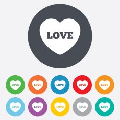 Heart sign icon Love symbol N19