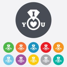 I Love you sign icon Valentines day symbol N6