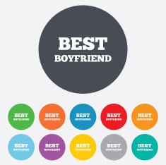 Best boyfriend sign icon Award symbol