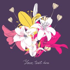 Vector Floral card with place for your text N23