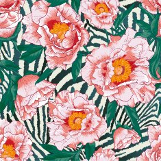 Beautiful tropical seamless flower pattern