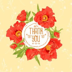 Vintage greeting card with blooming flowers N18