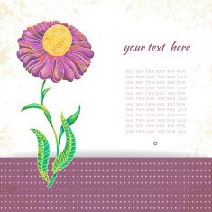 Beautiful hand draw pink flower N2