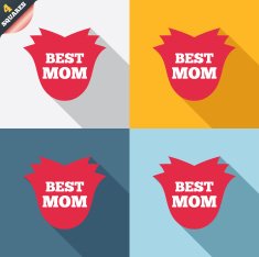 Best mom sign icon Flower symbol N3