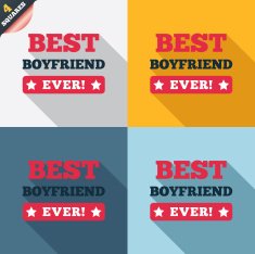 Best boyfriend ever sign icon Award symbol N4