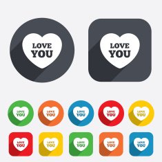 Heart sign icon Love you symbol N8