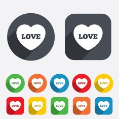 Heart sign icon Love symbol N20