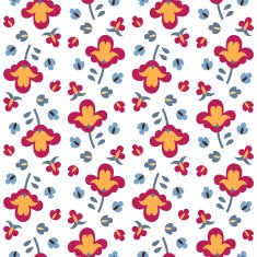 Seamless color decorative flower pattern N18