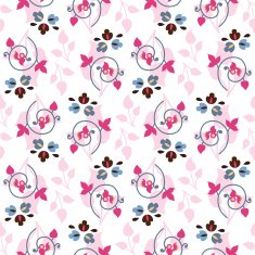 Seamless color decorative flower pattern N19