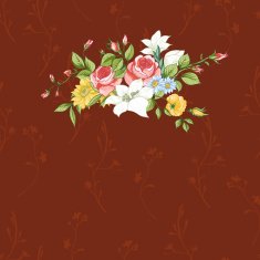 Vintage greeting card with flowers N12