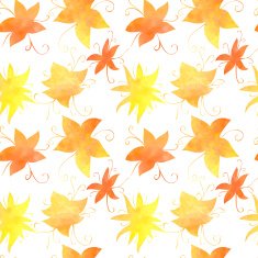 vector watercolor seamless pattern with flowers