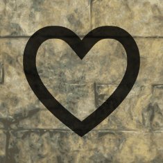Heart Flat modern web button and space for your text N5