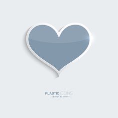 Plastic icon heart symbol
