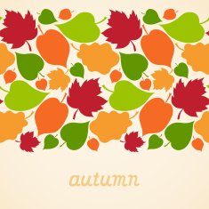 Autumn concept seamless border N3
