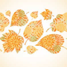 Autumn concept seamless border N4