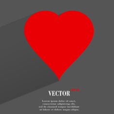 red heart web icon flat design N2