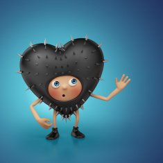 black heart cartoon N2