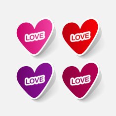 paper sticker Valentine's day Heart N8