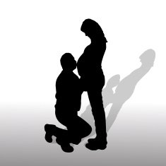 Vector silhouette of couple N99
