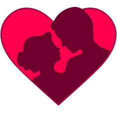 Couple Heart Silhouette icon