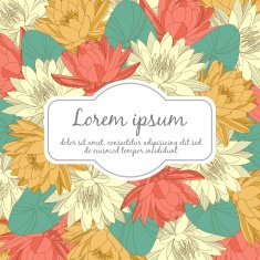 Wedding card with floral elements N2