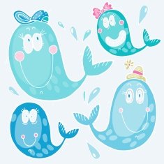 hand-drawn whales N2