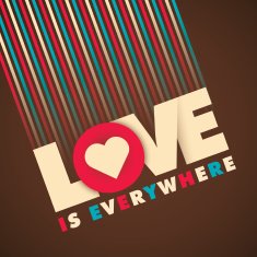 Illustrated love background in color