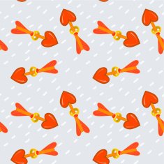 Seamless texture with an arrow of Cupid and ring N2