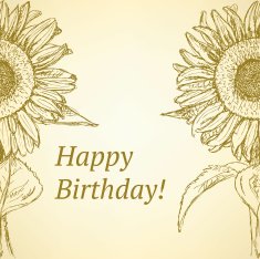 Sketch sunflower vector vintage background N3
