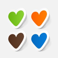 paper sticker Valentine's day Heart N11
