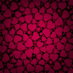 Red Valentine's day background with hearts EPS 8 N2