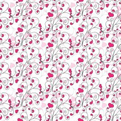 Hearts and swirls on a light background seamless background N15