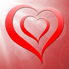Heart On Background Shows Valentines Love And Romance