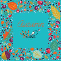 Autumn vector frame N2