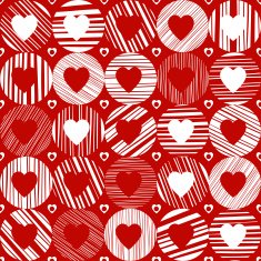 Vector Seamless Pattern with Hearts N15