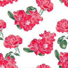 Seamless pattern with vintage roses N4