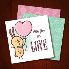 Rabbit love card