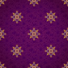 Fine seamless vector pattern with golden decor
