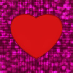 Abstract mosaic glowing heart background EPS 8