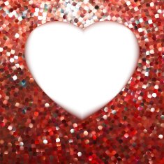 Red fame in the shape of heart EPS 8