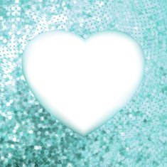 Blue frame in the shape of heart EPS 8