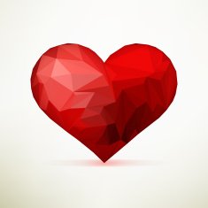 Origami heart template design EPS10