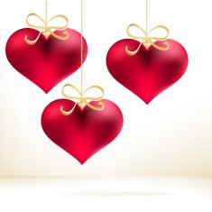 Holiday card with hand drawn hearts EPS8