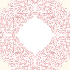 Ornate flower template