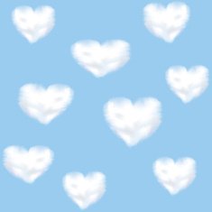 clounds shaped heart